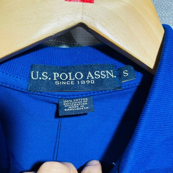 NWT Men's Size Small US Polo ASSN Short Sleeve Polo Shirt In Blue - Picture 5 of 10